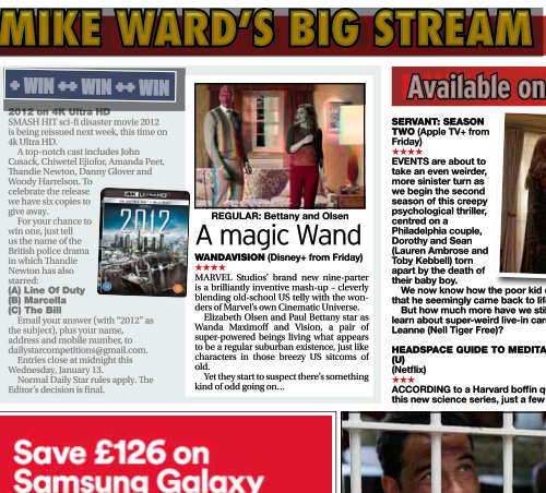 January 11th 2021 Daily Star Big Stream